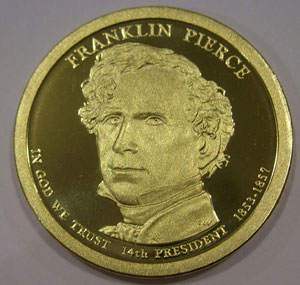 2010-S Gem Proof Franklin Pierce Presidential Dollar Singles - Ray ...