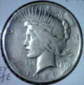 1921 Peace Dollar in Good Condition