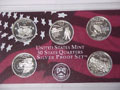 2002 Silver Gem Proof Statehood Quarters, all 5, No Box