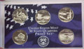 2005 Clad Gem Proof Statehood Quarters, all 5, No Box